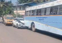 புதுக்கடை: கார் – டெம்போ – அரசு பஸ் மோதி விபத்து