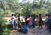 நித்திரவிளை: கல்லூரி மாணவர்கள் குளத்தில் தூய்மைப் பணி