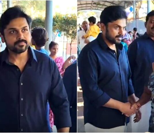 திருப்பதியில் குடும்பத்தினர் உடன் கார்த்தி சாமி தரிசனம்!