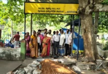 மாத்தூர்: மீண்டும் காமராஜர் கல்வெட்டு பணி துவக்கம்