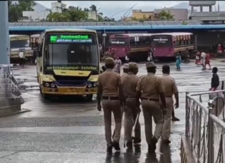 நாகர்கோவில் பஸ் நிலையத்தில் போலீஸ் கண்காணிப்பு