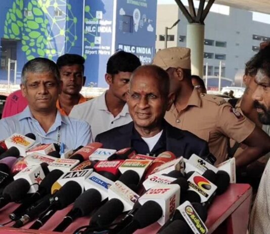 அரசு மரியாதைக்கும், மக்களின் அன்புக்கும் நன்றி: சென்னை திரும்பிய இளையராஜா நெகிழ்ச்சி