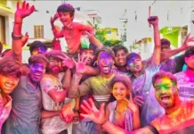 நாகர்கோவிலில் ஹோலி பண்டிகை கொண்டாட்டம்