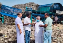 கன்னியாகுமரி: குப்பை பிரித்தெடுக்கும் எந்திரத்தை பார்வையிட்ட எம். எல். ஏ