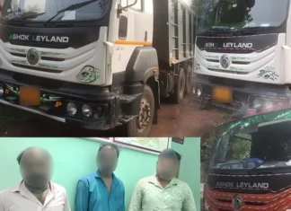 களியக்காவிளை: கனிம வளம் கடத்திய லாரிகள், 3 பேர் கைது