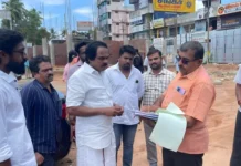 தக்கலை: பஸ் நிலைய கட்டுமான பணியை பார்வையிட்ட எம்எல்ஏ