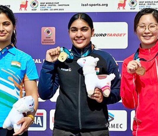 துப்பாக்கி சுடுதலில் தங்கம் வென்றார் சுருச்சி சிங்