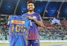 100-வது போட்டி: சூர்யகுமார் யாதவுக்கு சிறப்பு ஜெர்சி கொடுத்த மும்பை இந்தியன்ஸ்!