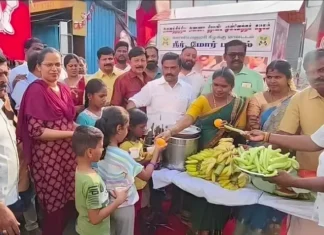 மீனாட்சிபுரத்தில் அதிமுக சார்பில் நீர் மோர் பந்தல் திறப்பு