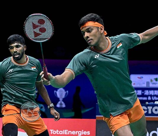 சிங்கப்பூர் ஓபன் பாட்மிண்டன்: அரை இறுதியில் சாட்விக் – ஷிராக் ஜோடி