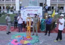 குலசேகரம்: கல்லூரி விளையாட்டு விழா; தொடங்கி வைத்த எஸ்.பி