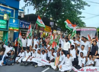 குழித்துறையில் காங்கிரஸ் திடீர் மறியல்: 100 பேர் கைது