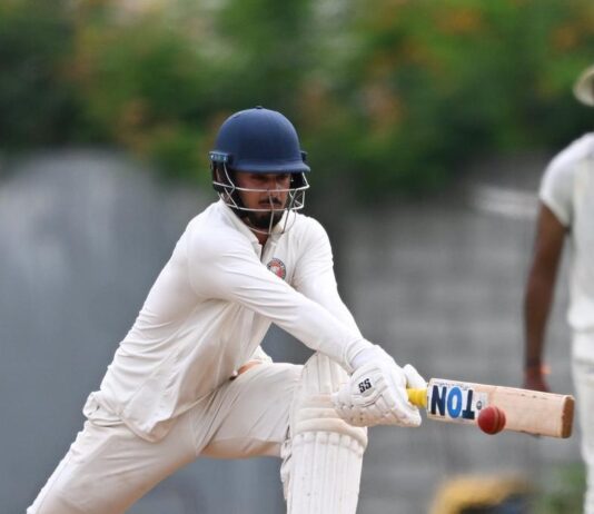 புச்சிபாபு தொடர்: டிஎன்சிஏ பிரெசிடெண்ட் லெவன் 567 ரன்கள் குவித்து டிக்ளேர்