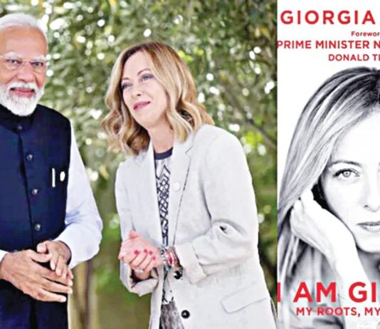 மெலோனி நூலுக்கு முன்னுரை எழுதிய பிரதமர் மோடி