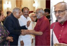 குடியரசு துணைத் தலைவராக பதவியேற்றார் சி.பி.ராதாகிருஷ்ணன்: நிகழ்ச்சியில் ஜகதீப் தன்கர் பங்கேற்பு