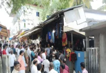 திற்பரப்பு கோயில் ஆக்கிரமிப்பு; நீதிமன்ற உத்தரவுப்படி அளவீடு