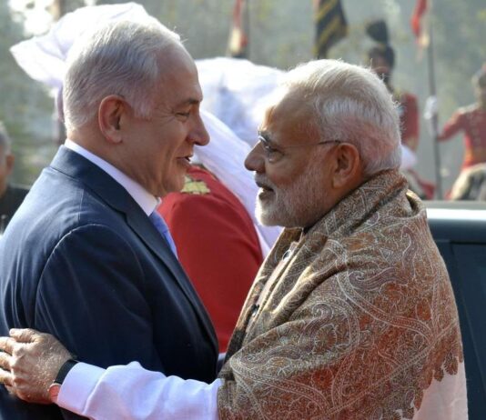 பாதுகாப்புக்கான அமைச்சரவை கூட்டத்தை நிறுத்திவிட்டு பிரதமர் மோடியுடன் நெதன்யாகு பேச்சு