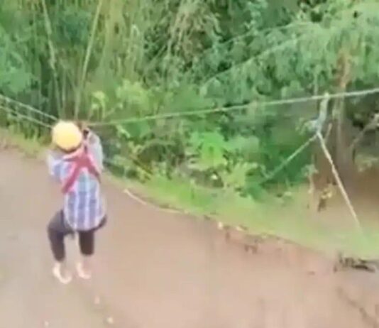 நிலச்சரிவு நடந்த பகுதிக்கு ஜிப்லைனில் சென்ற டாக்டர்