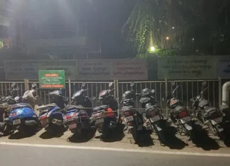 மார்த்தாண்டம்: 16 பைக்குகளுக்கு பூட்டு ;போலீசார் நடவடிக்கை