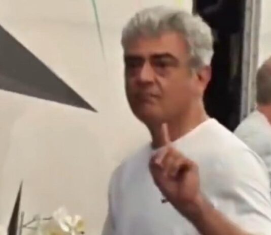 விசில் அடித்த ரசிகரை எச்சரித்த அஜித்குமார்