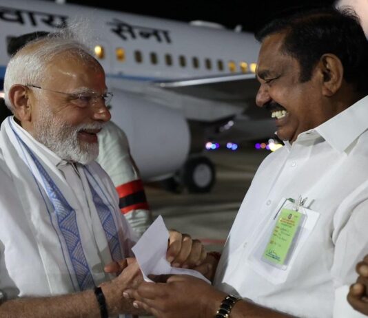 கோவைக்கு இன்று வரும் பிரதமர் மோடியை அதிமுக பொதுச் செயலாளர் பழனிசாமி வரவேற்கிறார்