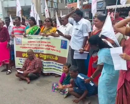 குமரி: சப்கலெக்டர் அலுவலகத்தில் மாற்றுத்திறனாளிகள் போராட்டம்