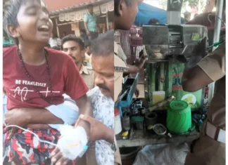 குளச்சல்: கருப்புசாறு இயந்திரத்தில் சிக்கிய சிறுவனின் கை