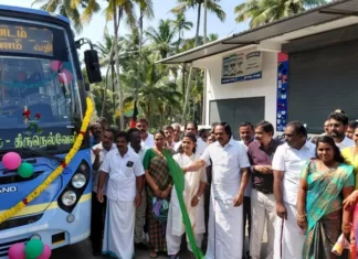 பத்மநாபபுரம்: புதிய தடத்தில் பஸ் ; அமைச்சர் துவக்கினார்