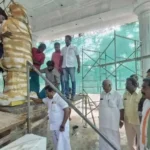 பொன்னப்ப நாடார் திருவருவ சிலை நிறுவும் பணி ஆய்வு.