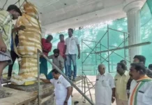 பொன்னப்ப நாடார் திருவருவ சிலை நிறுவும் பணி ஆய்வு.