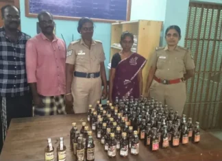 இரணியல்: 85 மது பாட்டில்களுடன் பெண் கைது