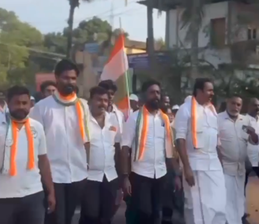 நடைக்காவு: ராஜேஷ் குமார் எம் எல் ஏ பாதயாத்திரை