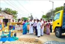 முதலமைச்சர் வருகை; பணிகள் குறித்து அமைச்சர் ஆய்வு.