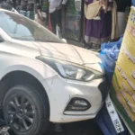 மார்த்தாண்டம்: சொகுசு கார் மோதி 3 பைக்குகள் சேதம்