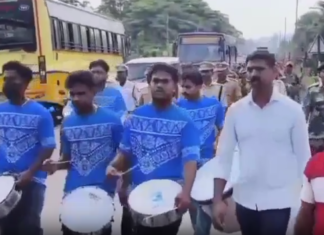 மார்த்தாண்டம்: எல்லை பாதுகாப்பு படை கொடி அணிவகுப்பு ஊர்வலம்