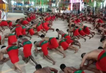 கொல்லங்கோடு: கோவில் தூக்க நமஸ்காரம் நிகழ்ச்சி துவக்கம்