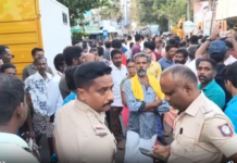 புதுக்கடை: சாமி ஊர்வல பக்தர்கள் சாலை மறியல்