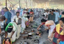 மண்டைக்காடு: கோயிலில் நள்ளிரவு வலிய படுக்கை பூஜை