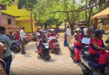 பைங்குளம்: ஊராட்சி பணியாளர்கள் வாக்குப்பதிவு பைக் பேரணி