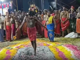 குமரி: குரியன்விளை பத்ரகாளி கோவிலில் தீ மிதி விழா