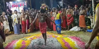 குமரி: குரியன்விளை பத்ரகாளி கோவிலில் தீ மிதி விழா