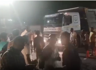 குமரி: நள்ளிரவில் அனுமதி மறுத்த கனரக வாகனங்கள் – வீடியோ