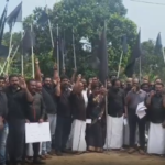 பத்மநாபபுரம்: அமைச்சர் தலைமையில் கறுப்பு கொடி ஆர்ப்பாட்டம்