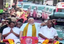 நாகர்கோவிலில் பிரதமர் மோடியின் ரோடு ஷோ தொடங்கியது