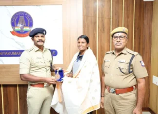 குமரி பெண் தலைமை காவலருக்கு தேசிய விளையாட்டில் பதக்கம்