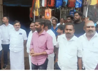 புதுக்கடை: டாஸ்மாக் கடையை மூட தேமுதிக ஆர்ப்பாட்டம்