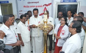 தக்கலை: ரத்த தான முகாம் ; அமைச்சர் துவக்கி வைத்தார்