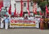 நாகர்கோவிலில் பெட்ரோல் விலை உயர்வை கண்டித்து ஆர்ப்பாட்டம்.