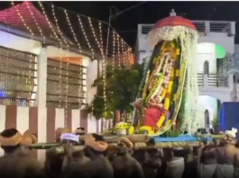 திருவட்டாறு ஸ்ரீராமன்கோணம் அய்யா நாராயண பதியில் சாமி ஊர்வலம்