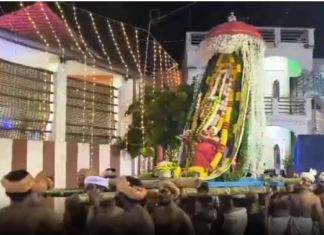 திருவட்டாறு ஸ்ரீராமன்கோணம் அய்யா நாராயண பதியில் சாமி ஊர்வலம்